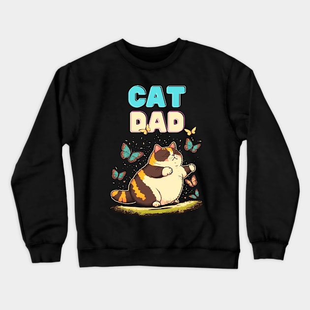 Cat Dad Crewneck Sweatshirt by T-signs